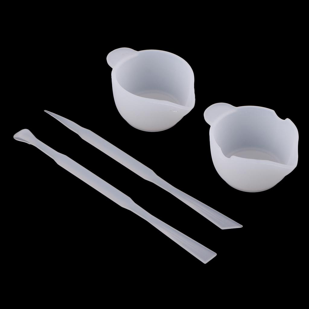 Mixing Cup Silicone - Juego de Moldes de Silicona Transparente