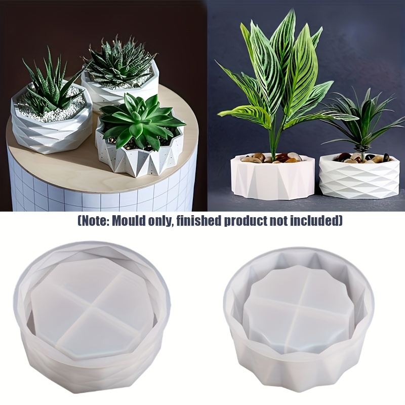 Resin Craft Ideas - 1/2 Moldes de Silicona Grandes Redondos