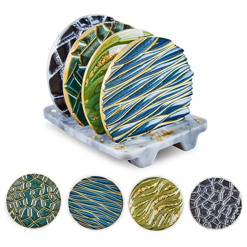 Coaster Mold Round - Molde de epoxi de cristal DIY,
