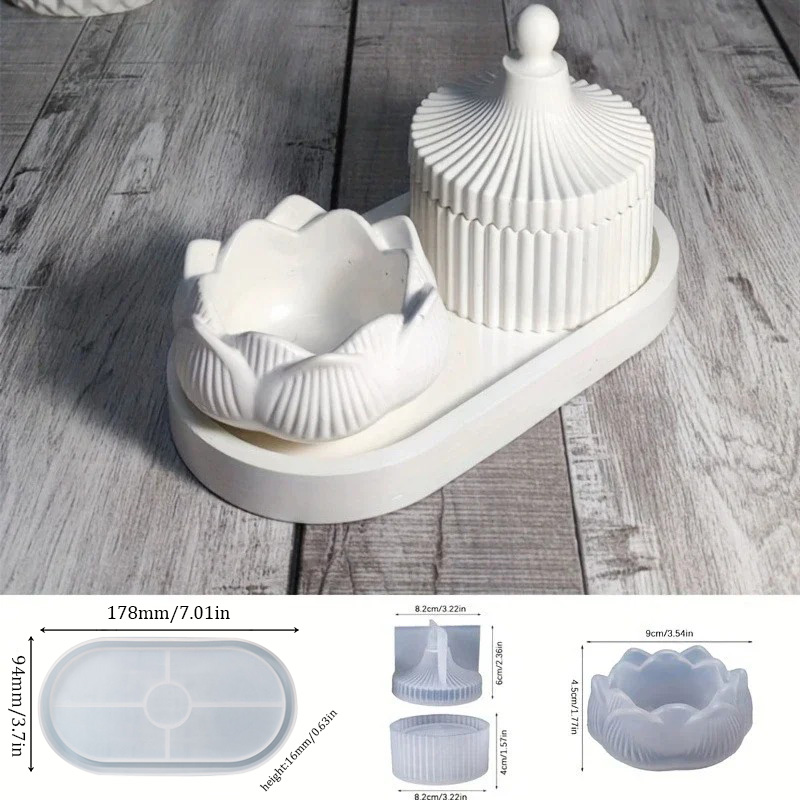 Resin Craft Ideas - Portavelas de loto DIY, molde de