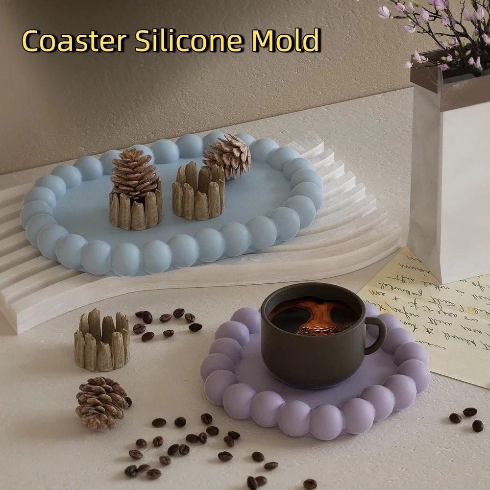 Coaster Mold Round - Molde de silicona DIY para posavasos,