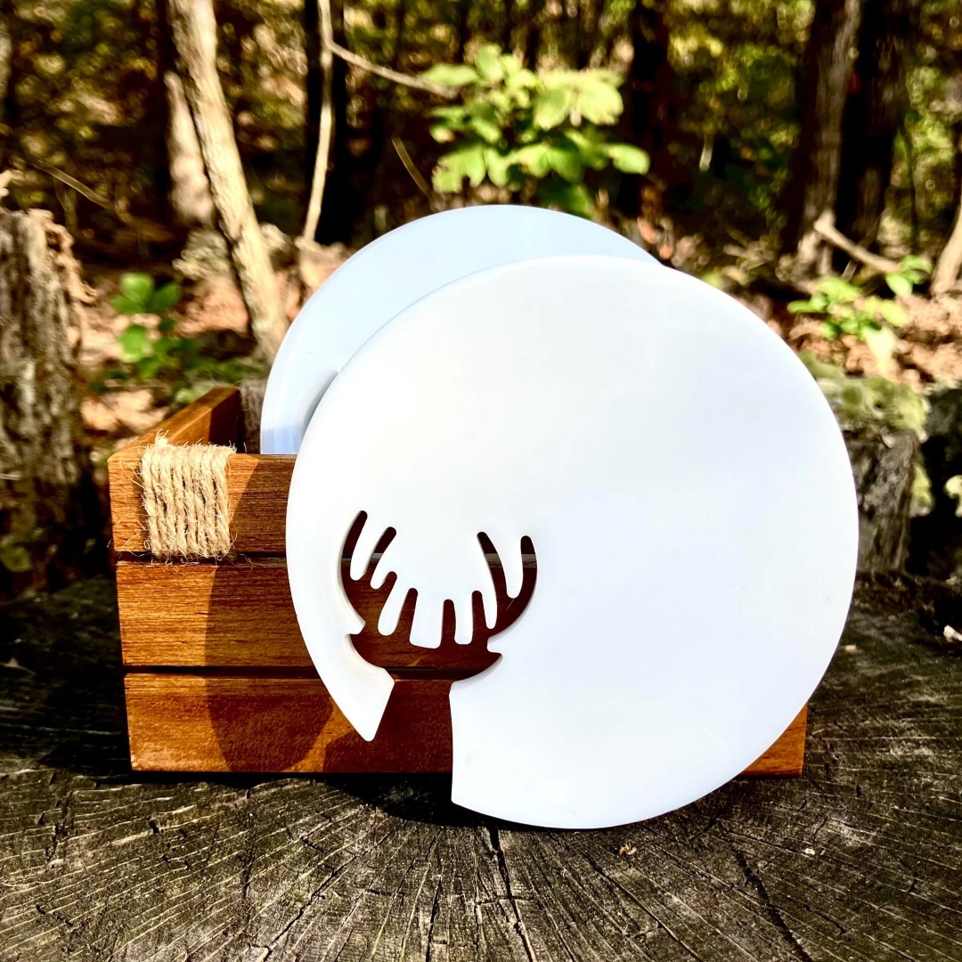 Coaster Mold Round - Molde de silicona para posavasos navideños