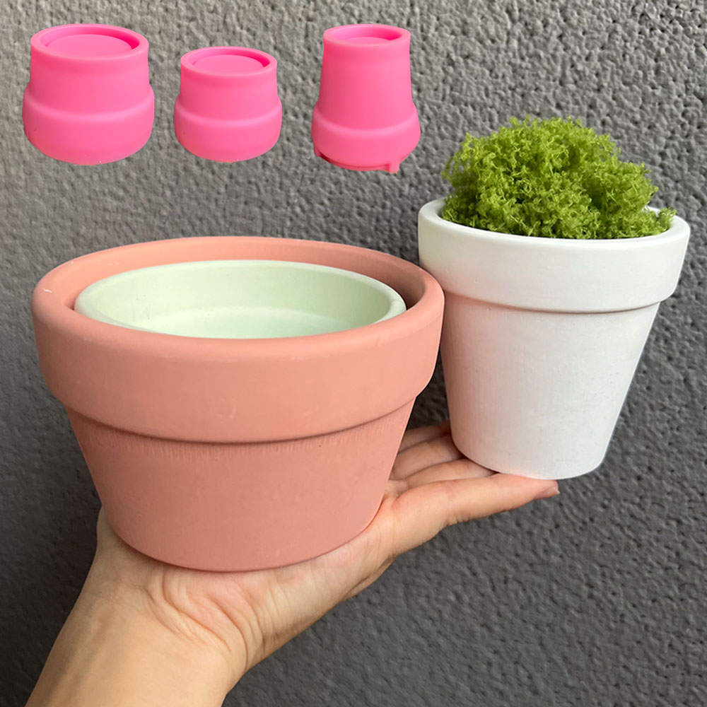 Coaster Mold Round - Molde de silicona para maceta de
