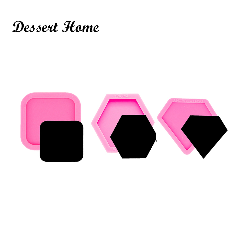Geode Mold Silicone - Moldes de resina epoxi DY0295, diamante,