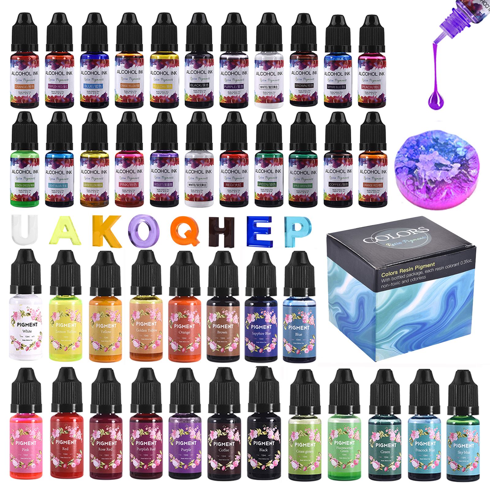 Resin Pigment Set - 1 Juego de Kit de pigmento