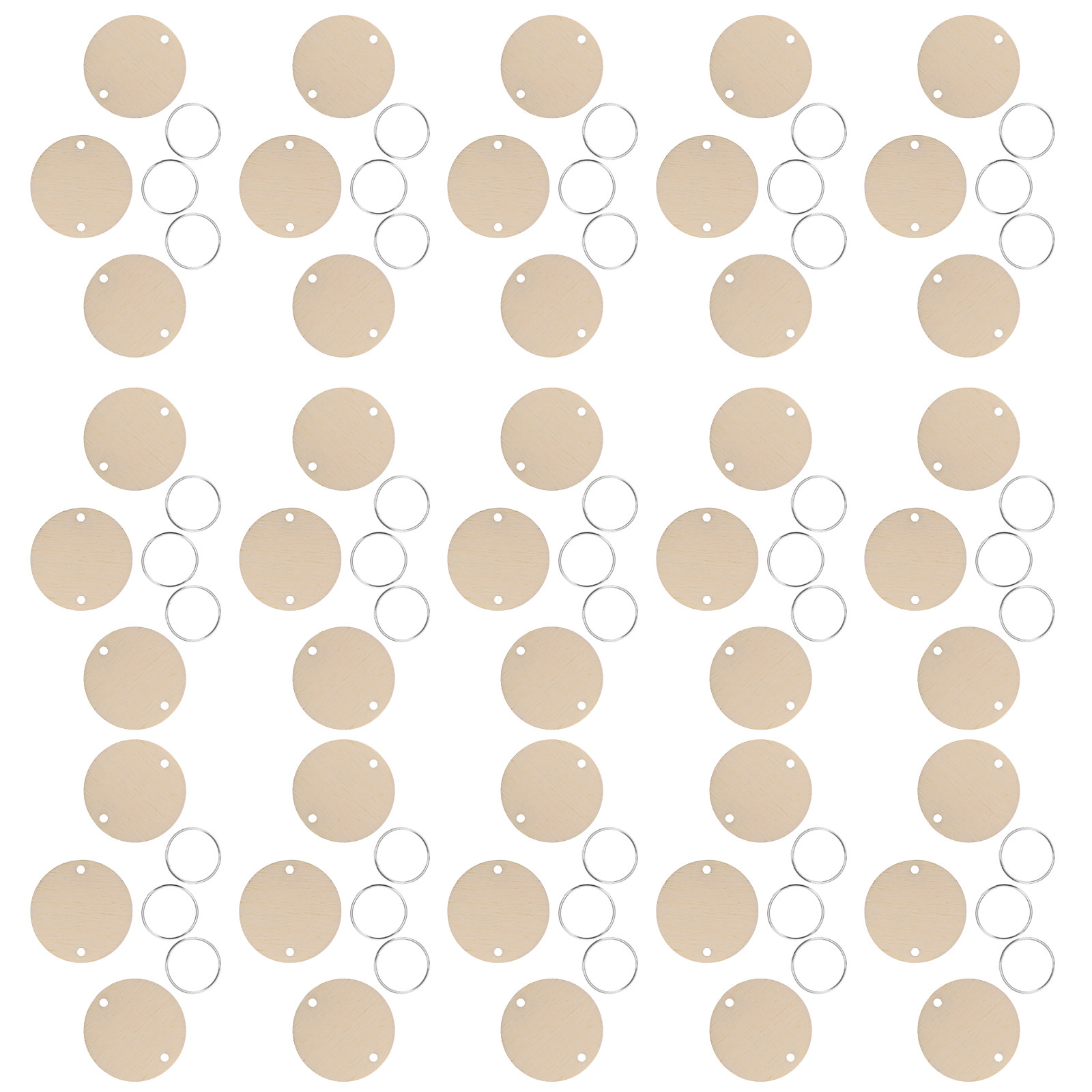 100 Etiquetas Redondas de Made - Wood Ring Blank reseña y precio