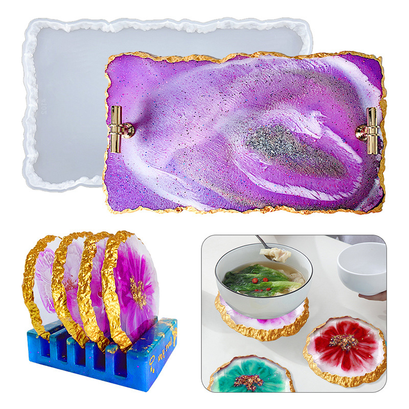 DM413 Drusy posavasos Molde de - Geode Mold Silicone reseña y precio