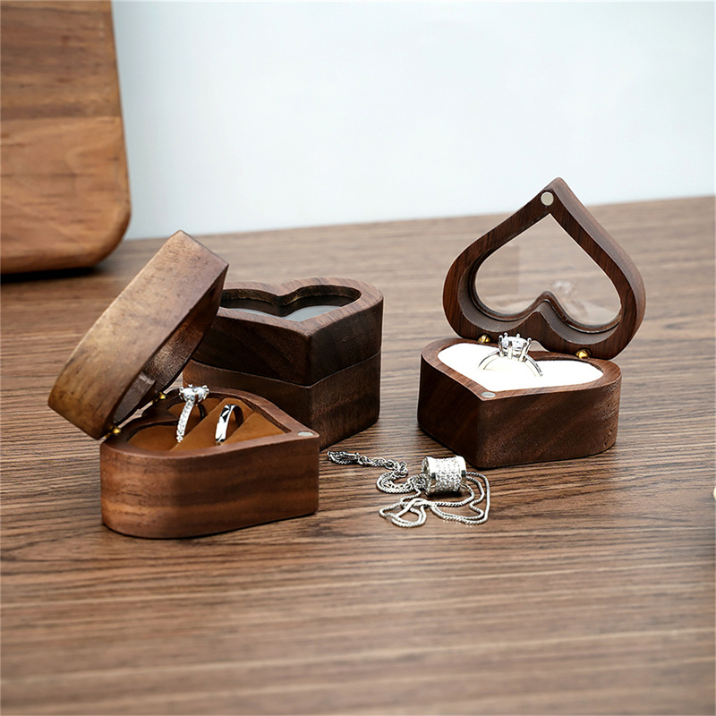 Caja de madera de nogal con fo - Wood Ring Blank reseña y precio