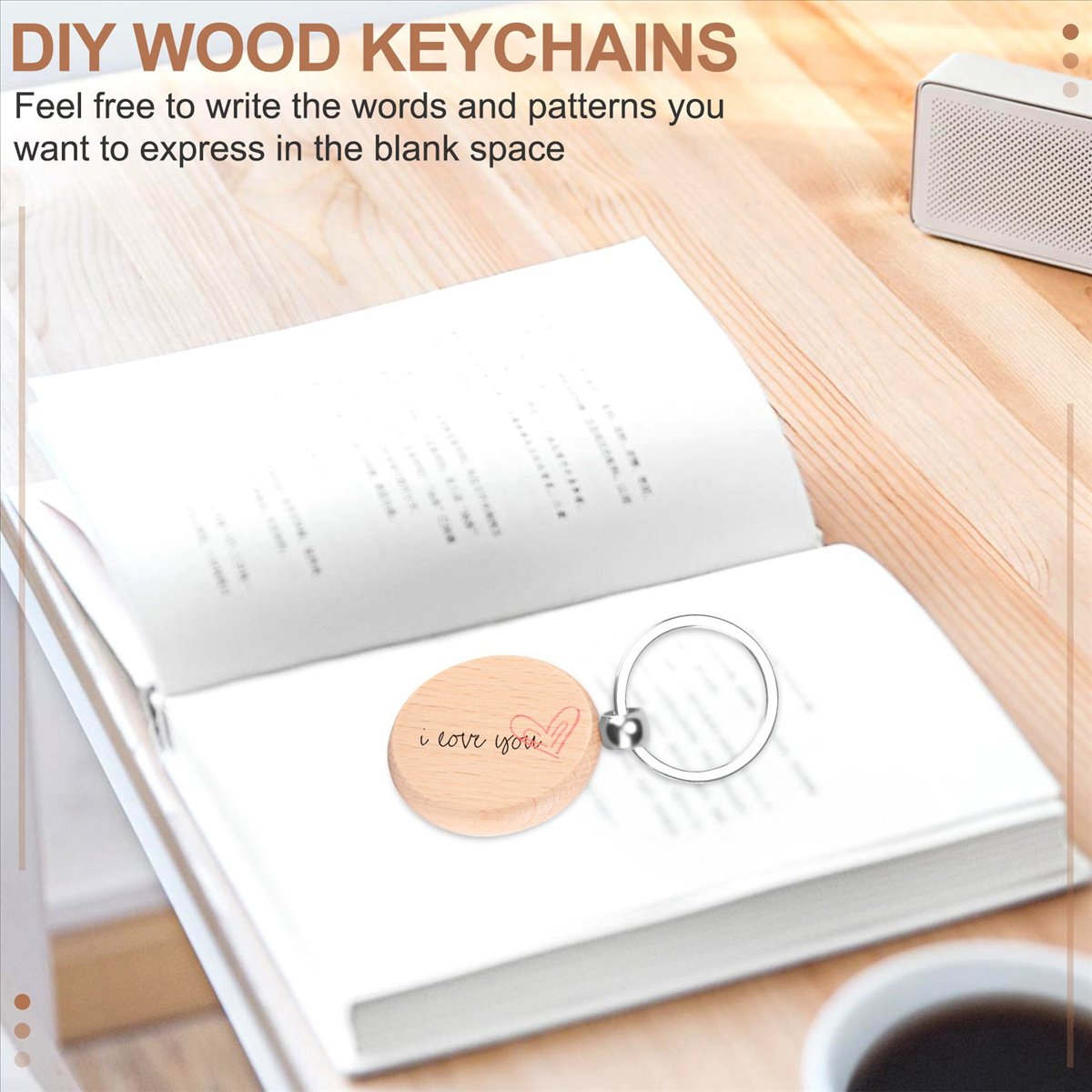 [N88R] 100 Piezas de Llaveros  - Wood Ring Blank reseña y precio