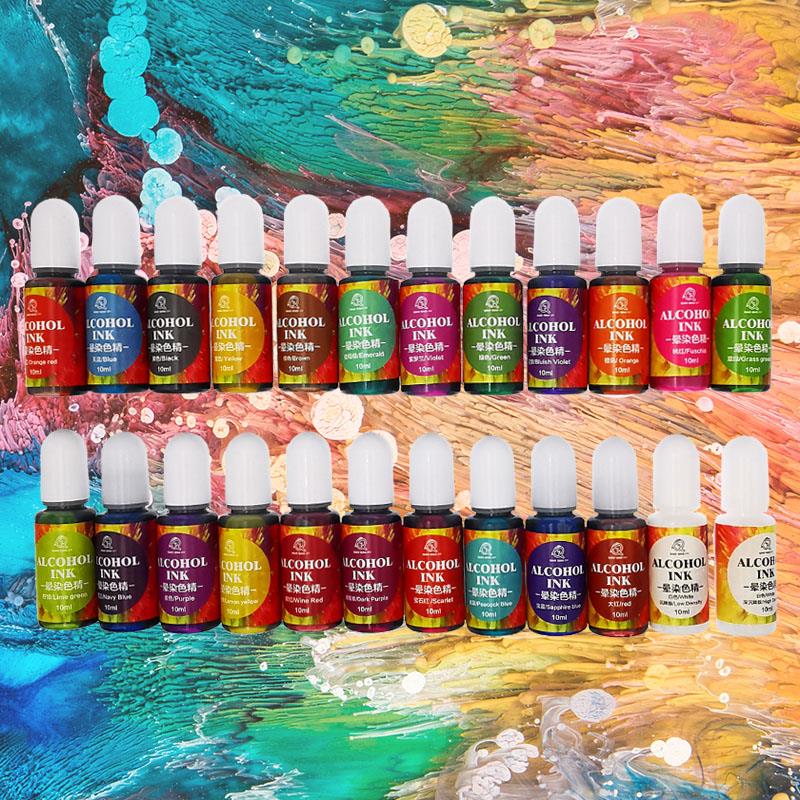 24 colores, 10ml, tinta artíst - Resin Dye Alcohol reseña y precio