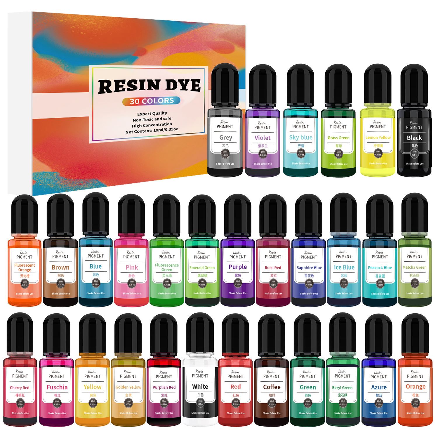 Juego de 24/30 colores, pigmen - Resin Pigment Set reseña y precio