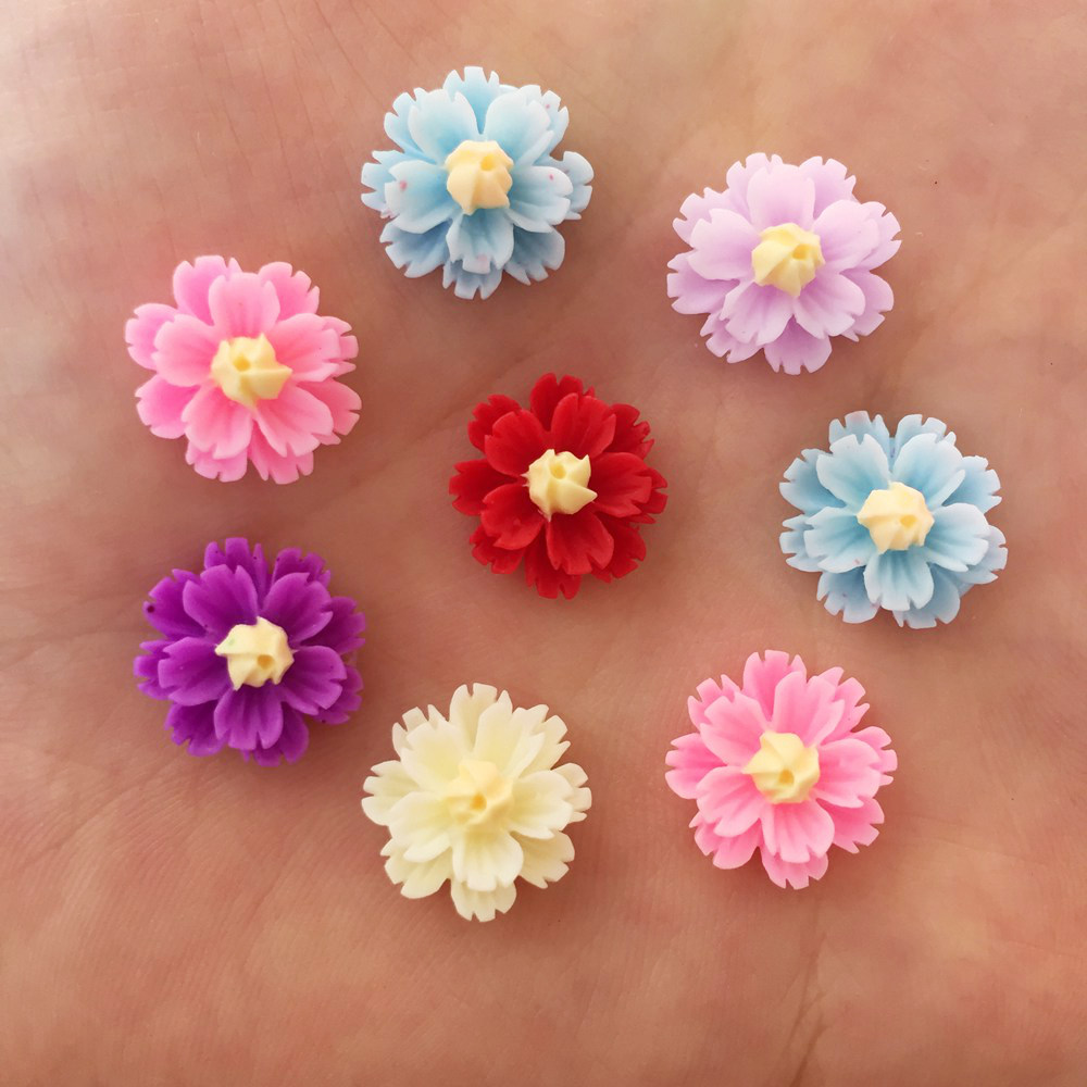 Nuevo 80 Uds resina 13mm flor  - Resin Craft Ideas reseña y precio