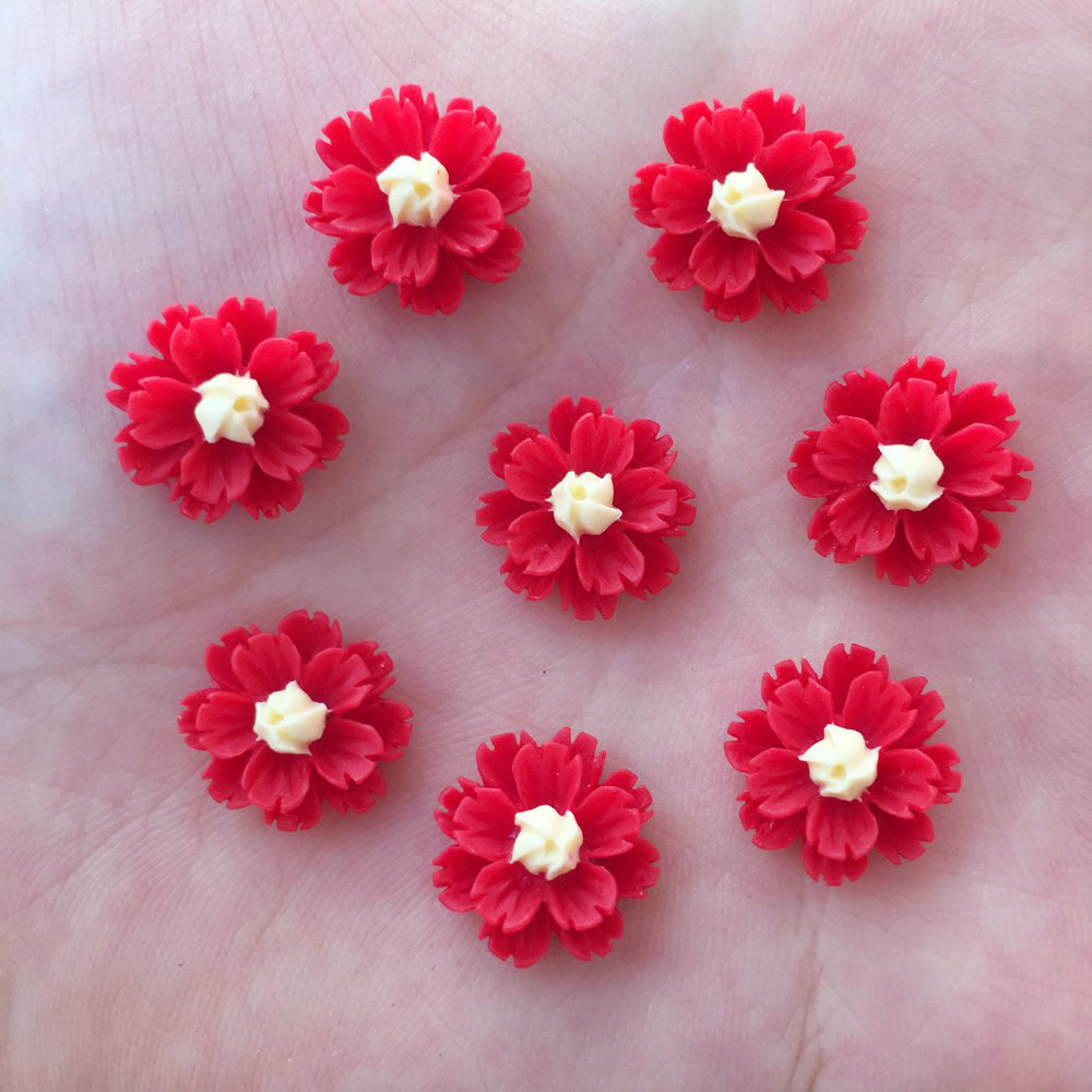 Nuevo 80 Uds resina 13mm flor  - Resin Craft Ideas reseña y precio