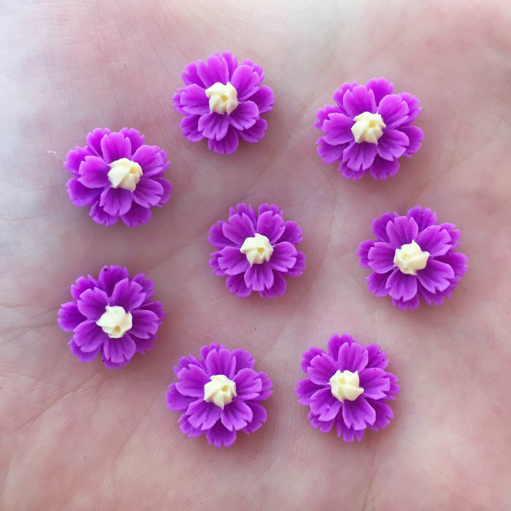 Nuevo 80 Uds resina 13mm flor  - Resin Craft Ideas reseña y precio