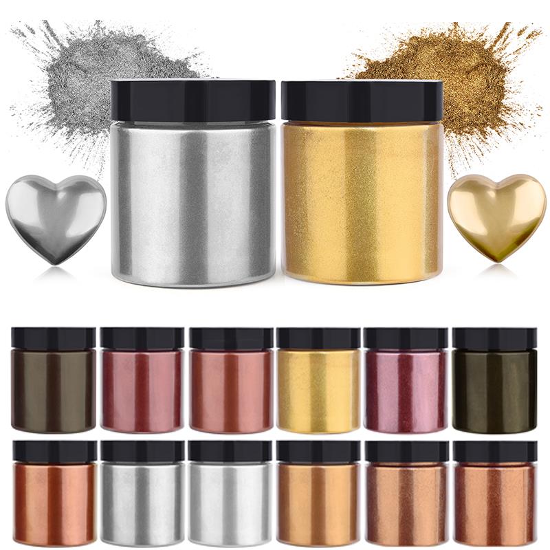 50g brillo metálico oro plata  - Resin Craft Material reseña y precio