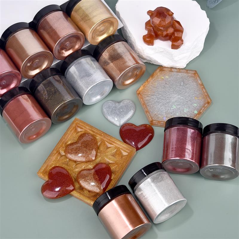 50g brillo metálico oro plata  - Resin Craft Material reseña y precio