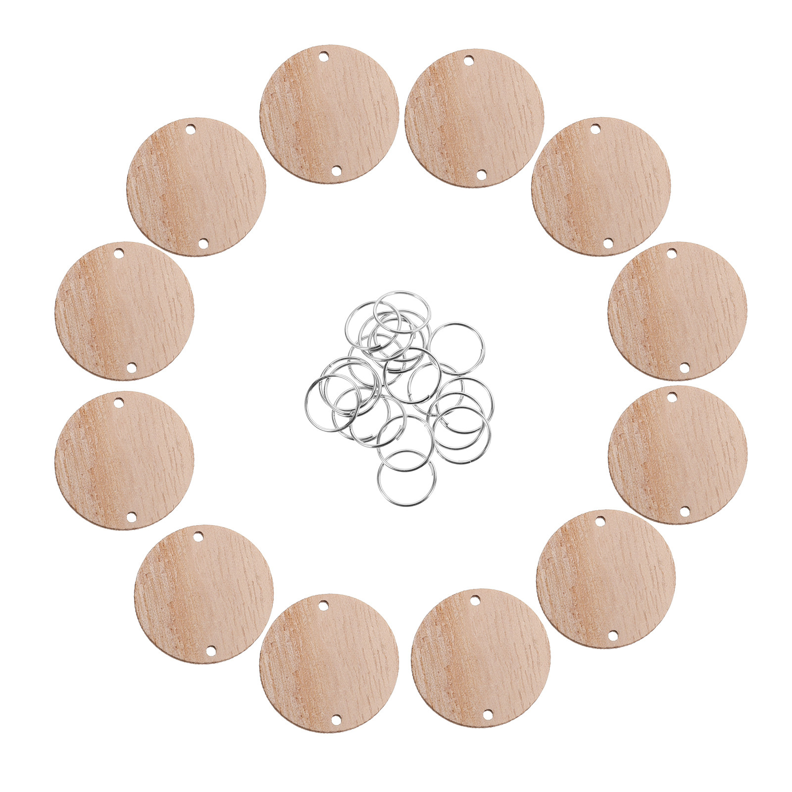 50 Piezas de Rodajas de Madera - Wood Ring Blank reseña y precio