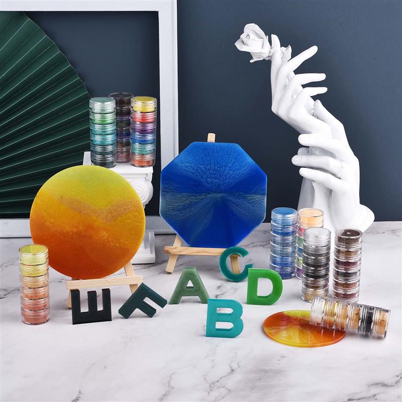 Polvo nacarado de resina, pigm - Resin Pigment Set reseña y precio