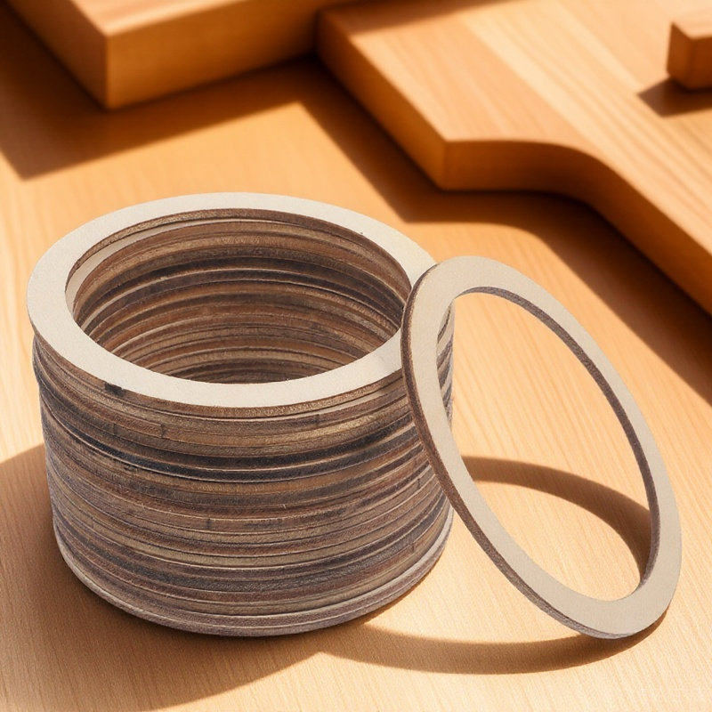 20 Piezas de Anillos Redondos  - Wood Ring Blank reseña y precio