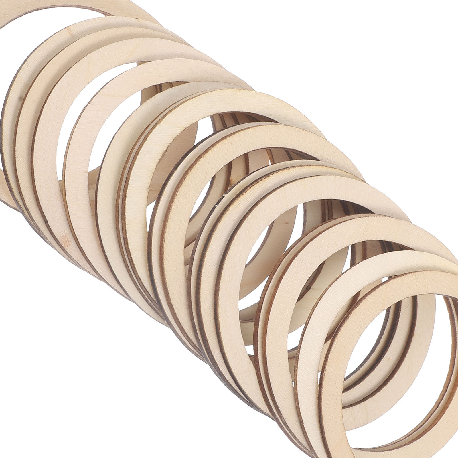 20 Piezas de Anillos Redondos  - Wood Ring Blank reseña y precio